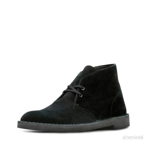 Clarks Bushacre 2 Chukka Boot för män, Svart mocka, 48 EU 884569840969