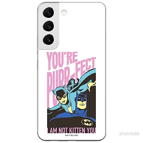 ERT GROUP mobiltelefonfodral för Samsung S22 originalt och officiellt licensierat DC mönster Batman 067 optimalt anpassad till formen på mobiltelefonen, fodral tillverkad av TPU plast 5905131520838