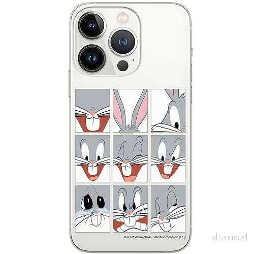 ERT GROUP mobiltelefonfodral för Iphone 13 PRO originalt och officiellt licensierat Looney Tunes mönster Bugs 015 optimalt anpassad till formen på mobiltelefonen, gedeeltelijk transparant 5905795077648