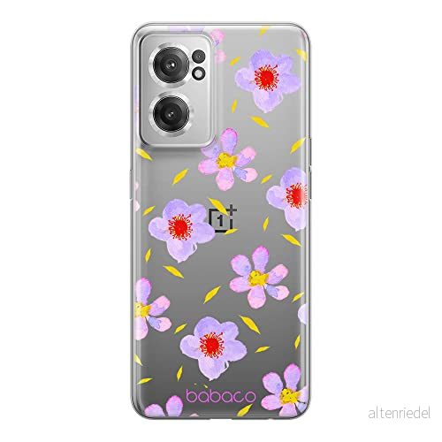 ERT GROUP mobiltelefonfodral för Oneplus NORD CE 2 originalt och officiellt licensierat Babaco mönster Flowers 022 optimalt anpassad till formen på mobiltelefonen, gedeeltelijk transparant 5905511289058