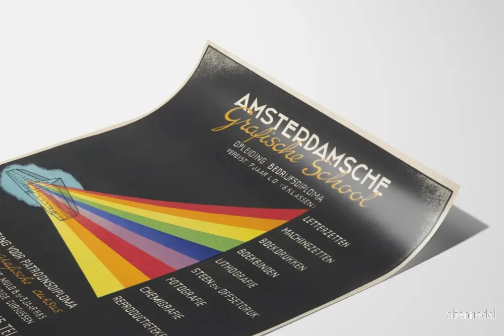 Vintageposter från Amsterdamsche Grafische School – Konstnärlig väggdekoration - Bild 3