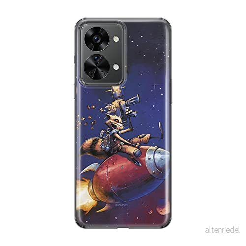 ERT GROUP mobiltelefonfodral för Oneplus NORD 2T 5G originalt och officiellt licensierat Marvel mönster Rocket 007 optimalt anpassad till formen på mobiltelefonen, fodral tillverkad av TPU plast 5905511267087