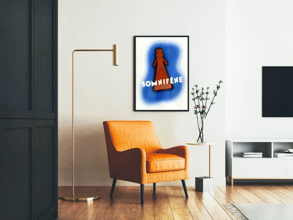 Vintageposter Somnifène Roche – Retro grafisk väggdekoration - Bild 2