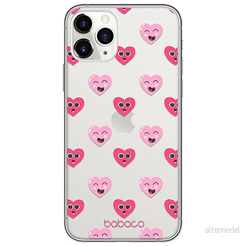 ERT GROUP mobiltelefonfodral för Apple Iphone 11 PRO MAX originalt och officiellt licensierat Babaco mönster Hearts 006 Vit optimalt anpassad till formen på mobiltelefonen, gedeeltelijk transparant 5904805019500