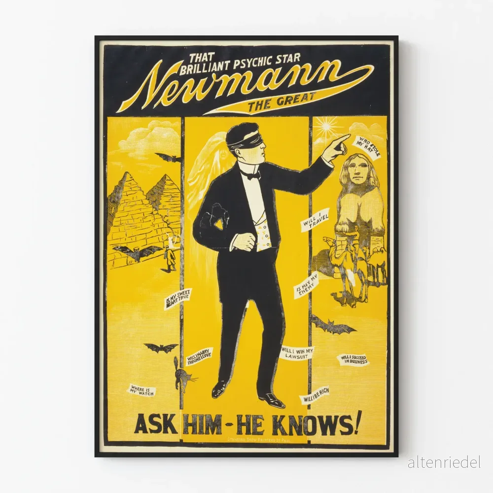 Vintageposter That Brilliant Psychic Star Newman The Great