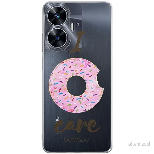 ERT GROUP mobiltelefonfodral för Realme C55 originalt och officiellt licensierat Babaco mönster Donut 001 optimalt anpassad till formen på mobiltelefonen, gedeeltelijk transparant 5905511866525