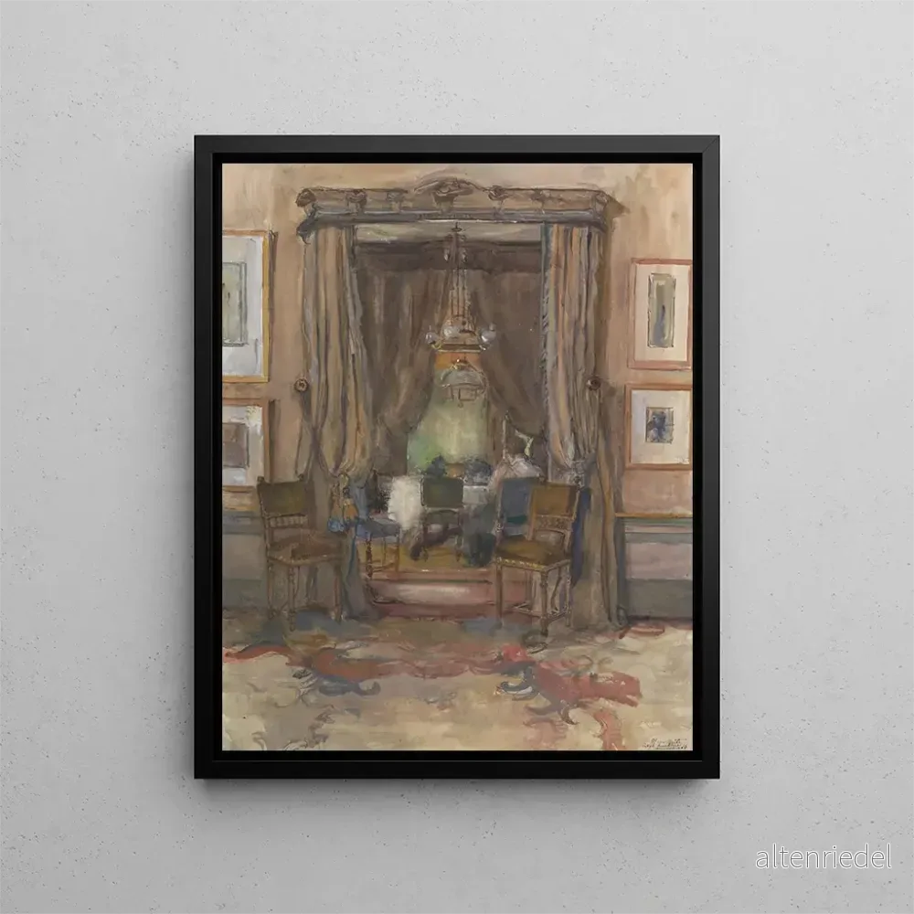 Målning Le salon de la Riouwstraat à La Haye à la lumière du jour - Barbara Elisabeth van Houten | Konsttryck