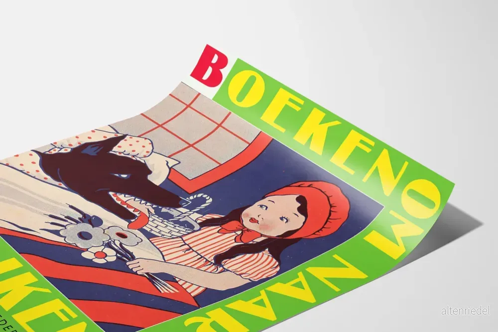 Vintageposter för utställning av illustrerade böcker Nederländerna 1890-1950 - Bild 3