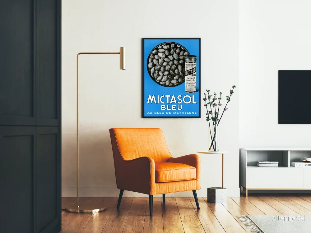 Vintage reklamposter Mictasol blå - Retro väggdekoration - Bild 2