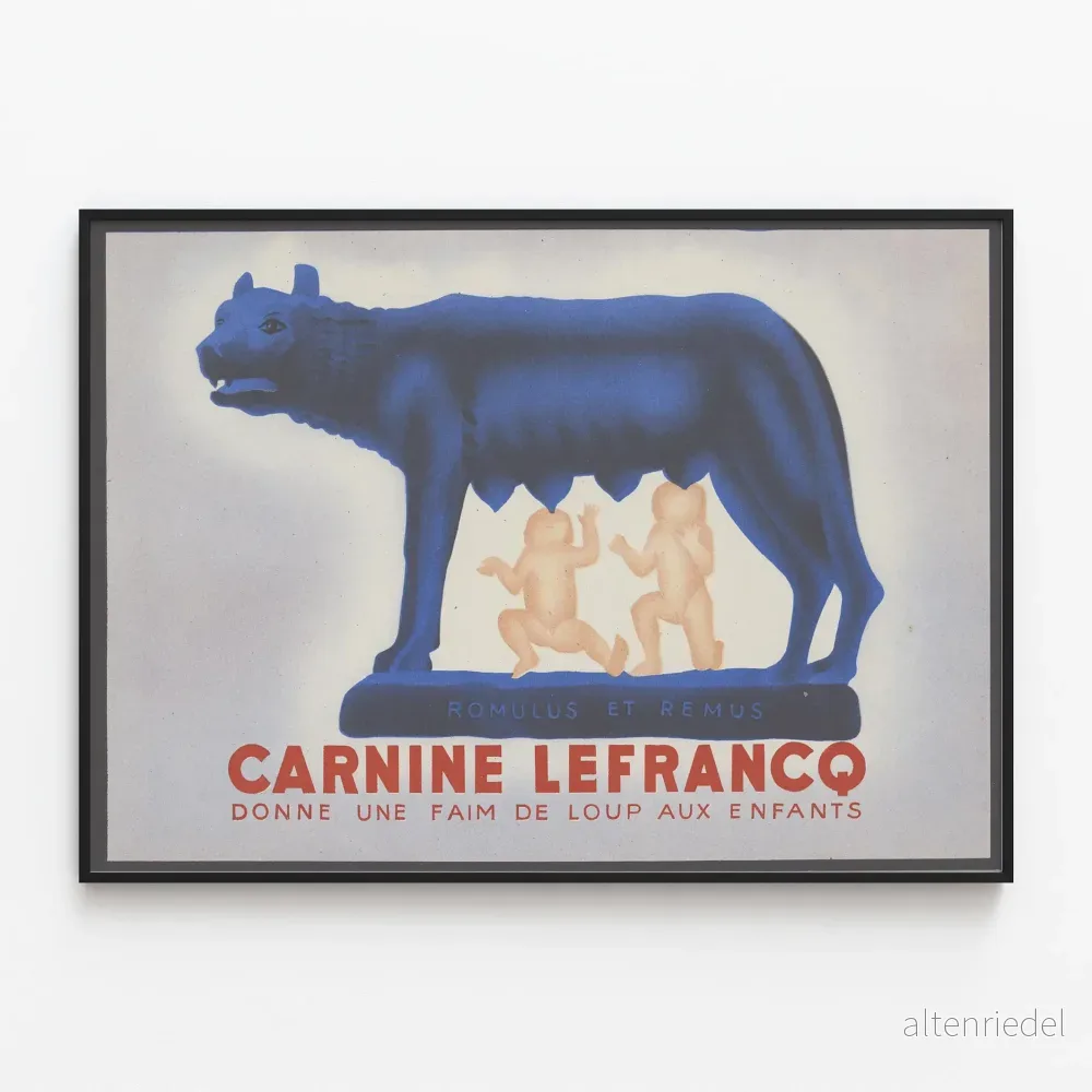 Poster Carnine Lefrancq Romulus och Remus Vintage väggdekoration