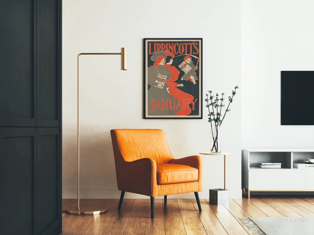 Vintageposter Lippincott's januari för väggdekoration - Bild 2