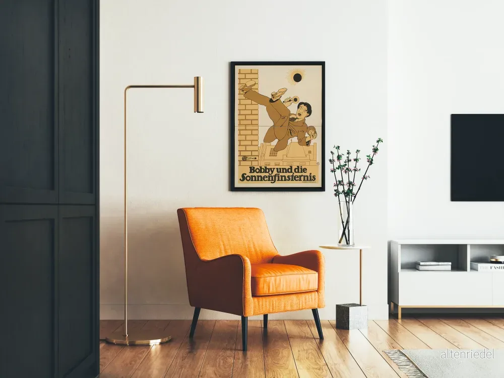 Vintageposter Bobby och solförmörkelsen - Retro väggdekoration - Bild 2