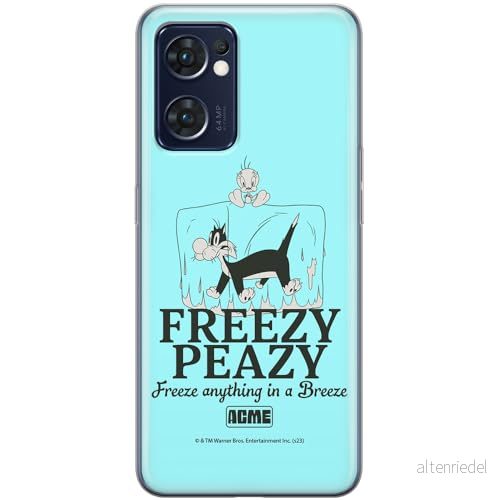 ERT GROUP mobiltelefonfodral för Oppo RENO 7 5G originalt och officiellt licensierat Looney Tunes mönster Sylvester & Tweety 005, fodral tillverkad av TPU plast 5905795124755