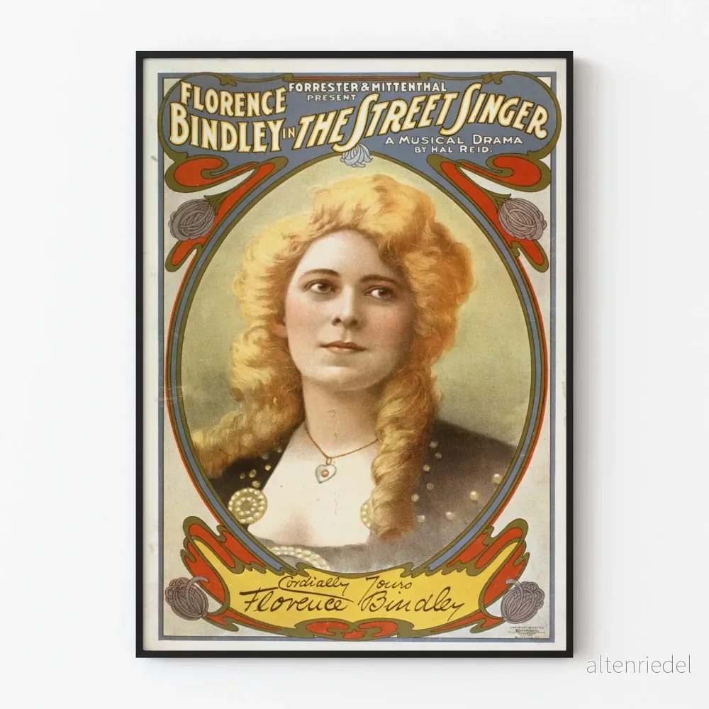 vintageaffisch Florence Bindley The Street Singer