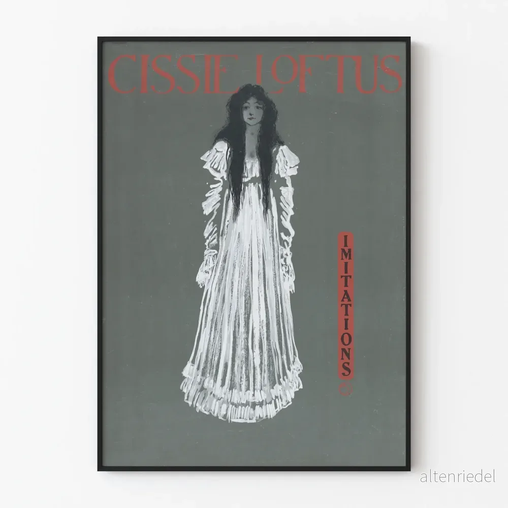 Dekorativ poster Cissie Loftus imitation vintage