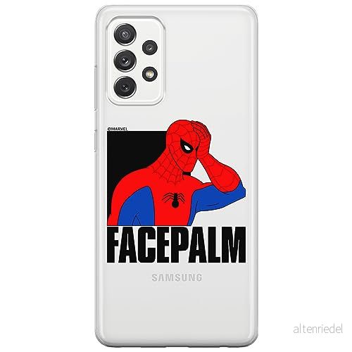 ERT GROUP mobiltelefonfodral för Samsung A52 5G / LTE 4G A52S originalt och officiellt licensierat Marvel mönster Spider Man 029, gedeeltelijk transparant 5905795005665
