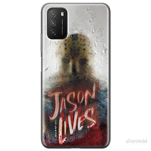 ERT GROUP mobiltelefonfodral för Xiaomi REDMI 9T/ POCO M3 originalt och officiellt licensierat Horror mönster Friday the 13th 004 anpassad till formen på mobiltelefonen, fodral tillverkad av TPU plast 5905511101152