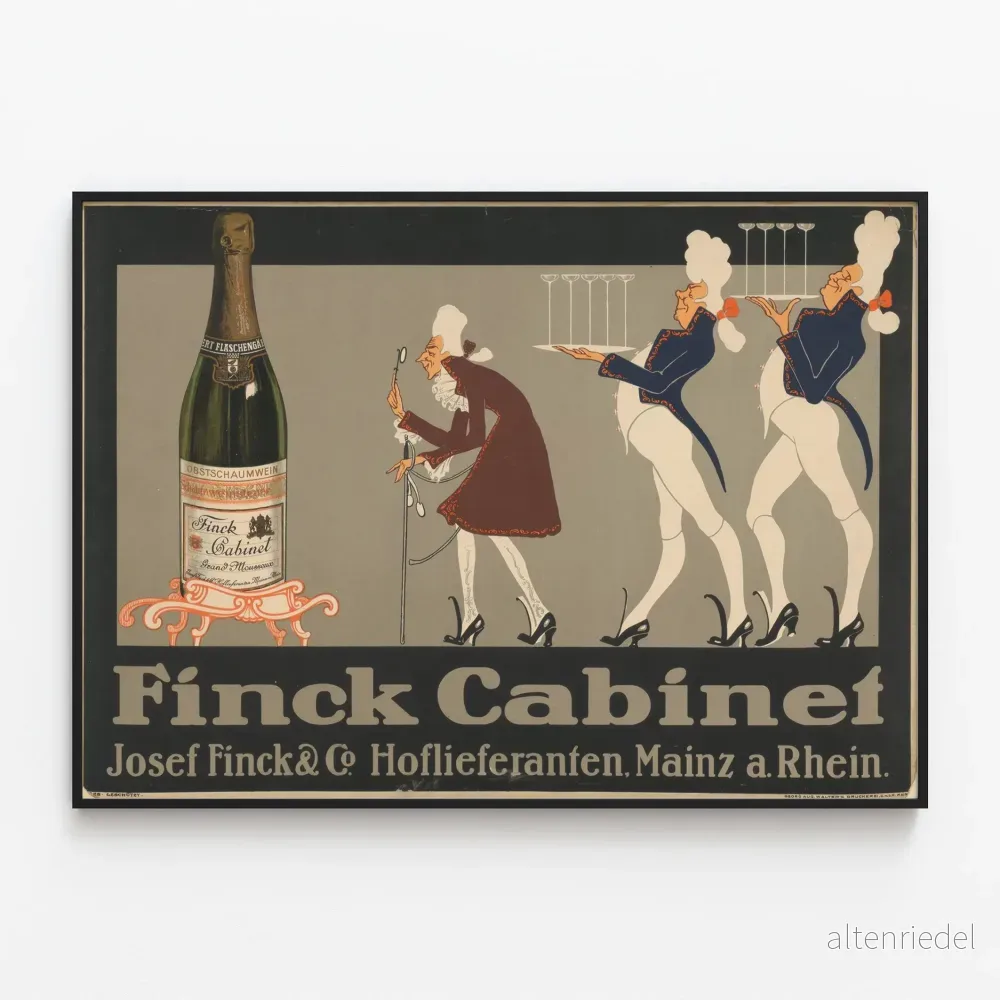 Vintageaffisch Finck Cabinet - Väggdekoration Champagne