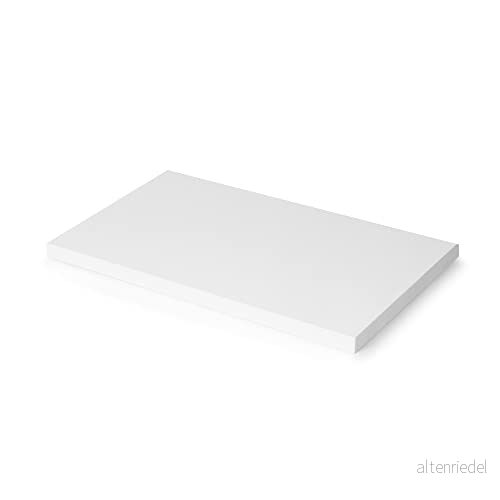 Emuca Bordsskiva för Matbord, Köksbord eller Skrivbord,900x500mm, Trämaterial, Lång Livslängd, Färg: Vit 8432393292526