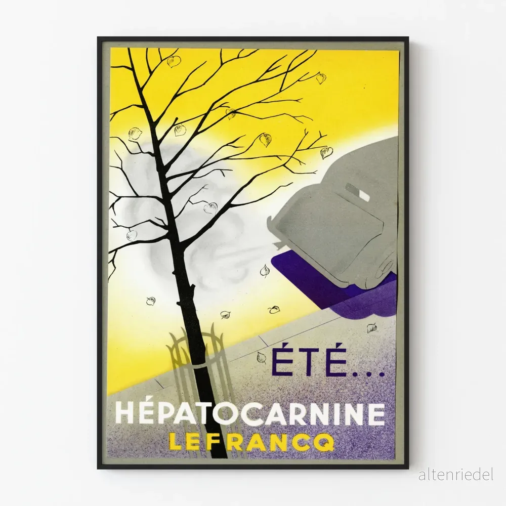 Vintageposter Hépatocarnine Sommar väggdekoration