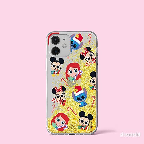 ERT GROUP mobiltelefonfodral för Apple Iphone 12/12 PRO originalt och officiellt licensierat Disney mönster Friends 002 Vit anpassad till formen på mobiltelefonen, med glitter overflow effekt 5903040376287