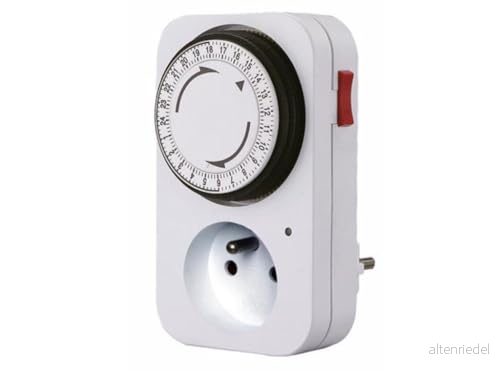 Perel 24 timmars timer, mekanisk, 230 V, 16 A, 3 680 W, fransk typ E, vit 5410329622824