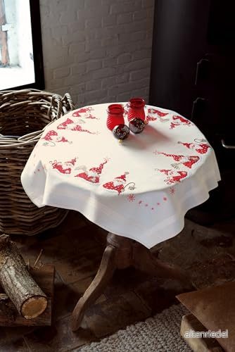 Vervaco Tomte broderipack/bordsduk i förtryckt/förritade korsstygn, bomull, flerfärgad, 80 x 0,3 cm 5413480392575