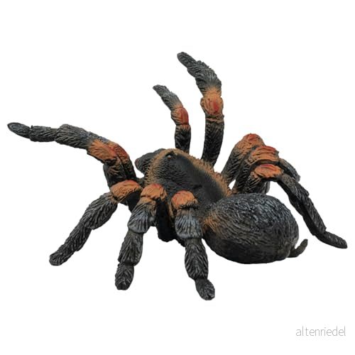 Bullyland 68453 leksaksfigur rödknä fågelspindel, ca 11,5 cm djurfigur, detaljrik, PVC fri, perfekt som en liten gåva för barn från 3 år 787551221701