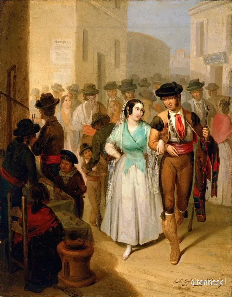 Målning Quitter les arènes - Ángel María Cortellini Hernández | Konsttryck - Bild 2