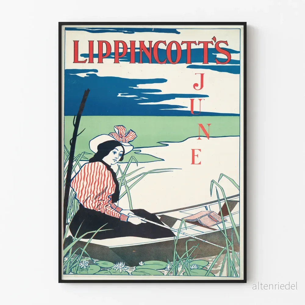Vintageposter Lippincott's juni - Retro väggdekoration