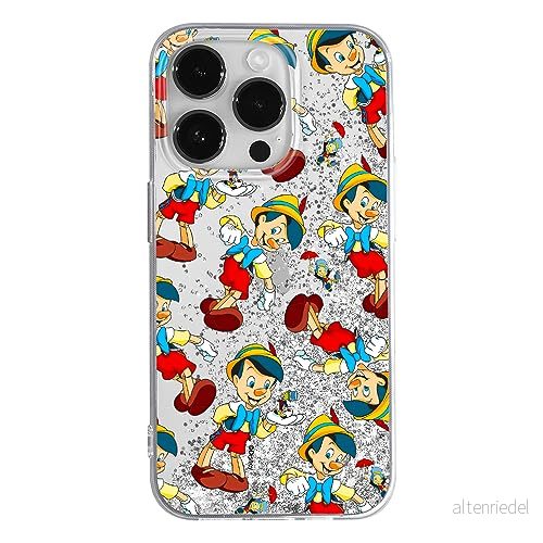 ERT GROUP mobiltelefonfodral för Apple Iphone 14 PRO originalt och officiellt licensierat Disney mönster Pinocchio 002 optimalt anpassad till formen på mobiltelefonen, med glitter overflow effekt 5905511604196
