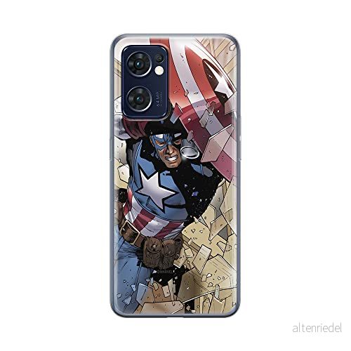 ERT GROUP mobiltelefonfodral för Oppo RENO 7 5G originalt och officiellt licensierat Marvel mönster Captain America 021 optimalt anpassad till formen på mobiltelefonen, fodral tillverkad av TPU plast 5905511301934