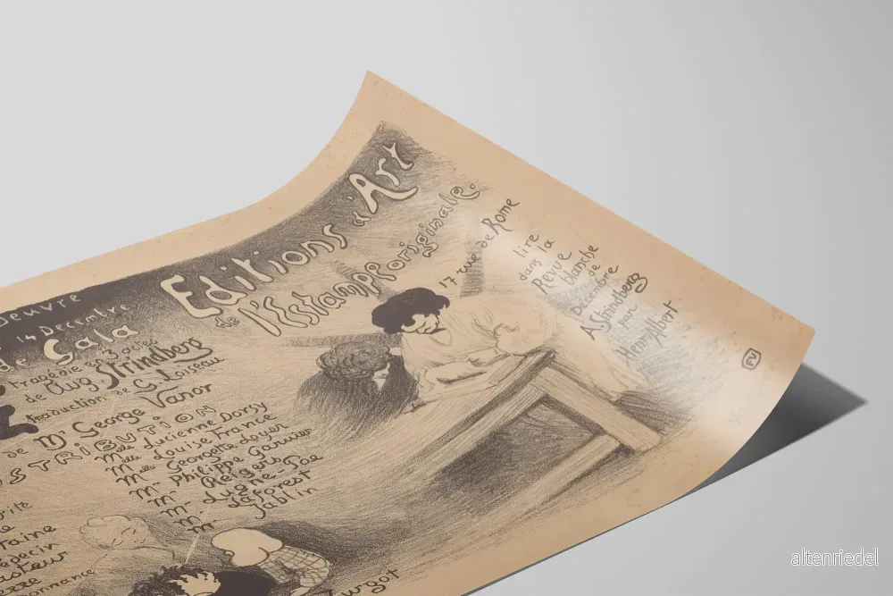 Gammal poster av Strindbergs fars galakväll - Vintage väggdekoration - Bild 2