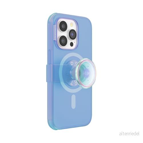 PopSockets Phone Case for MagSafe Opalescent Blue iPhone 14 Pro 840173726259