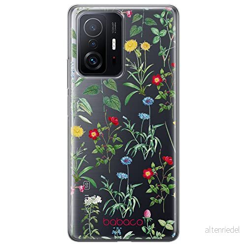 ERT GROUP mobiltelefonfodral för Xiaomi 11T 5G / PRO originalt och officiellt licensierat Babaco mönster Flowers 042 optimalt anpassad till formen på mobiltelefonen, gedeeltelijk transparant 5905131318244