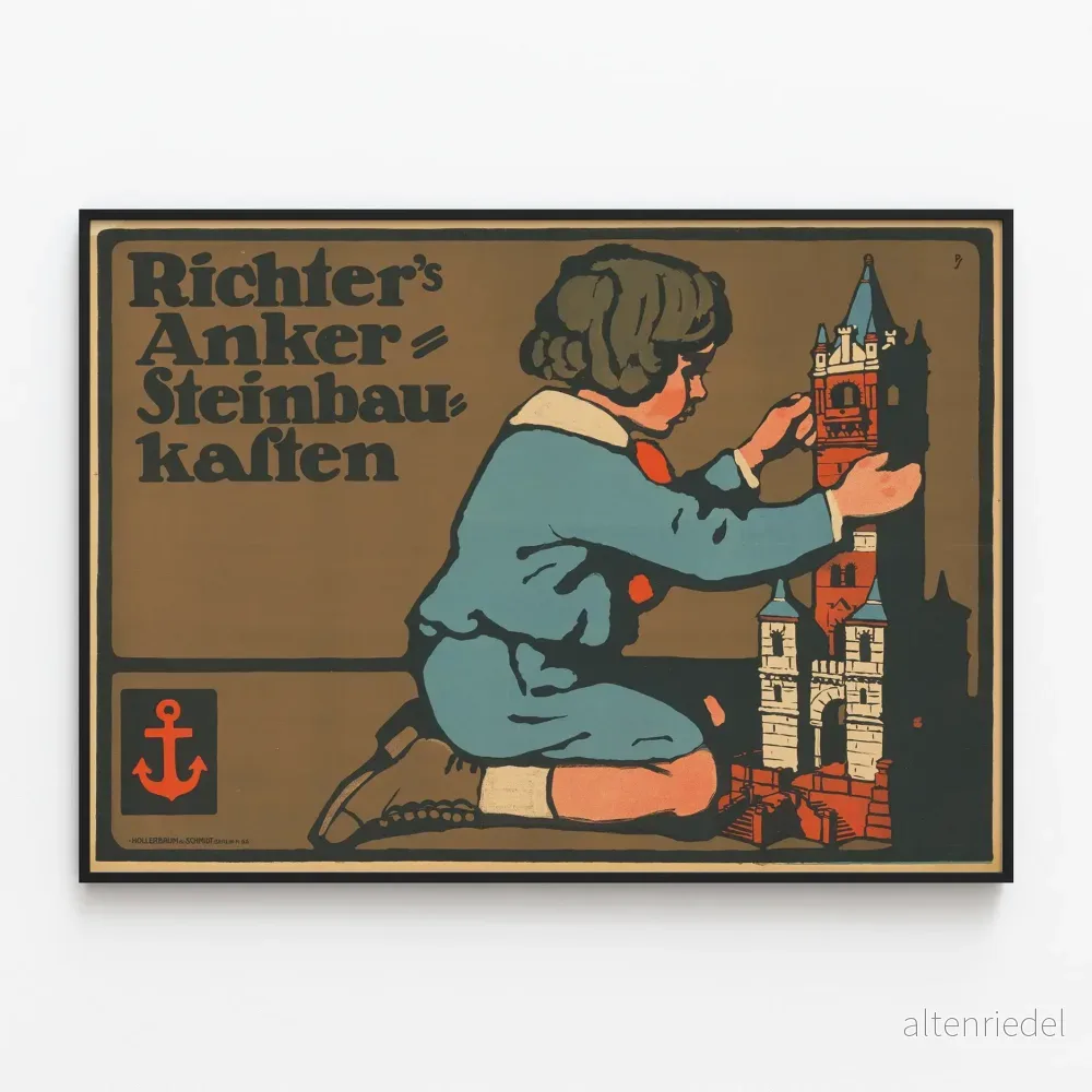 Vintageposter Richter’s Anker Steinbaukasten – Barnväggdekoration Vintageposter Richter’s Anker Steinbaukasten – Barnväggdekoration