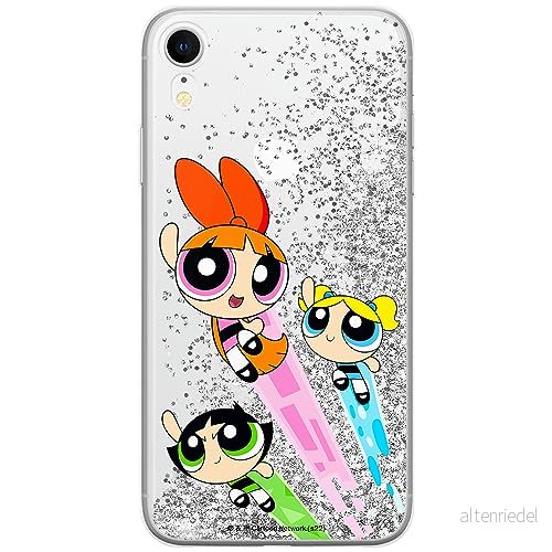 ERT GROUP mobiltelefonfodral för Apple Iphone XR originalt och officiellt licensierat The Powerpuff Girls mönster 032, med glitter overflow effekt 5905511978860