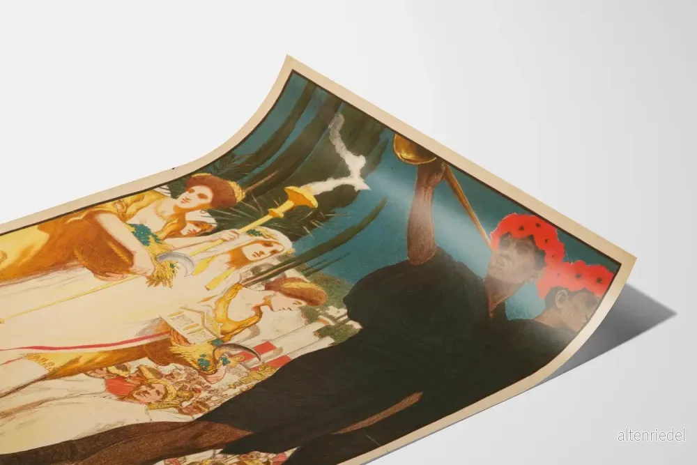 Dekorativ poster i jugendstil från Kunstlerfest Düsseldorf 1905 - Bild 3