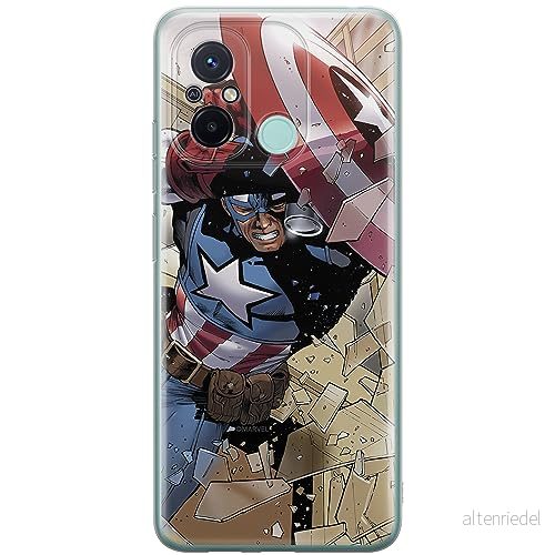 ERT GROUP mobiltelefonfodral för Xiaomi REDMI 12C/ 11A originalt och officiellt licensierat Marvel mönster Capitan America 021, fodral tillverkad av TPU plast 5905511856533