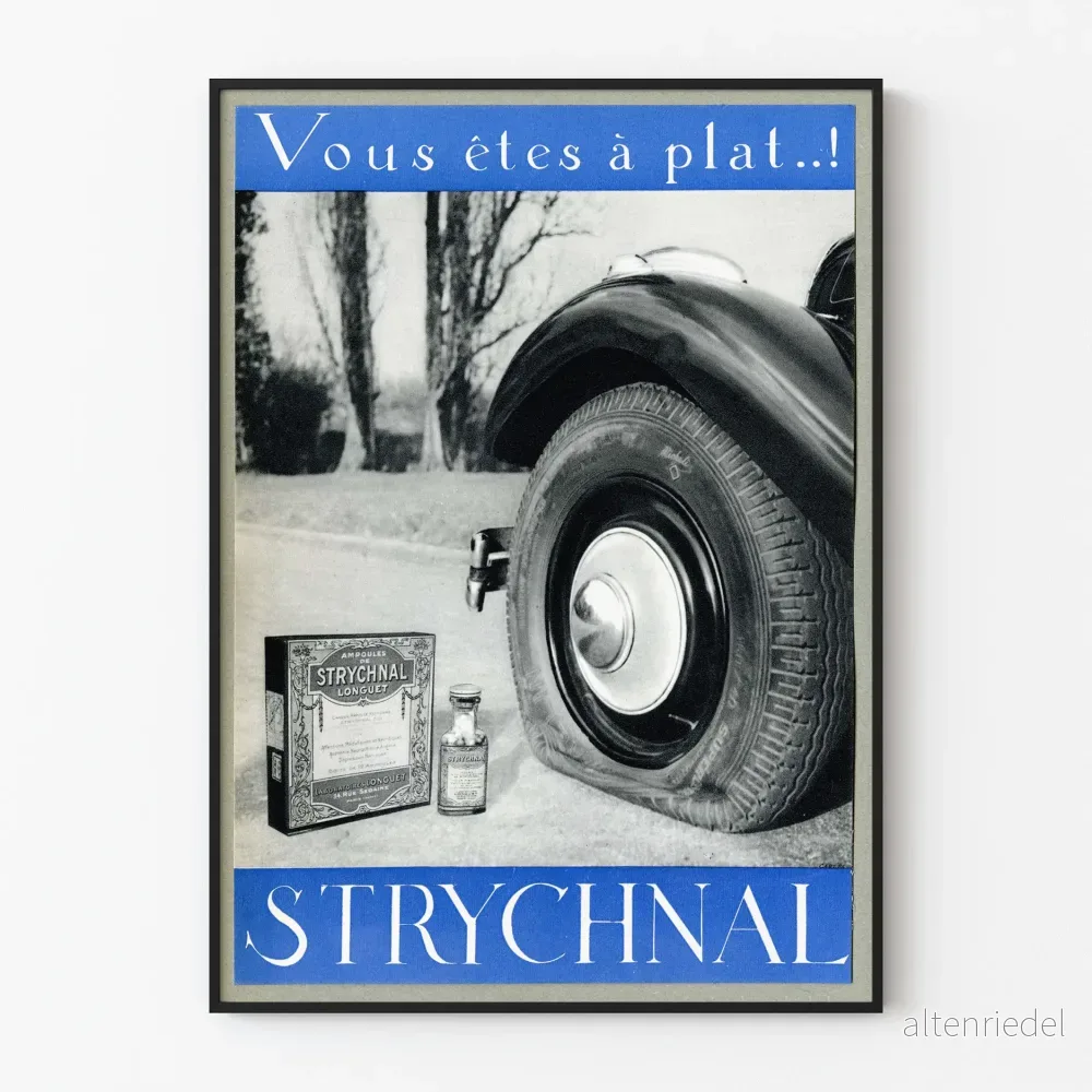 Vintageposter Strychnal Ampuller Longuet