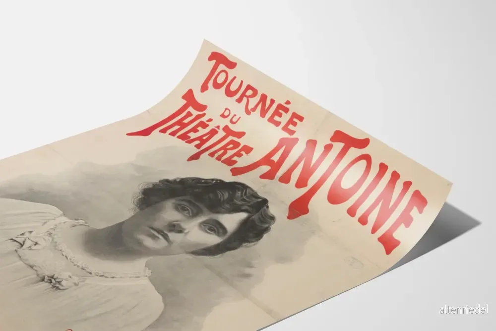 Vintageposter för Antoine-teaterns turné med fröken Suzanne Després - Bild 3