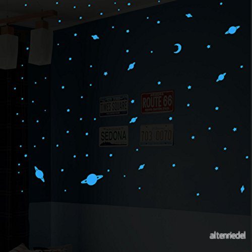 Ambiance Live Glow in the Dark Universe klistermärken 300 stjärnor, månar och planeter Blå 5415231132010 Ambiance Live Glow in the Dark Universe klistermärken 300 stjärnor, månar och planeter Blå 5415231132010