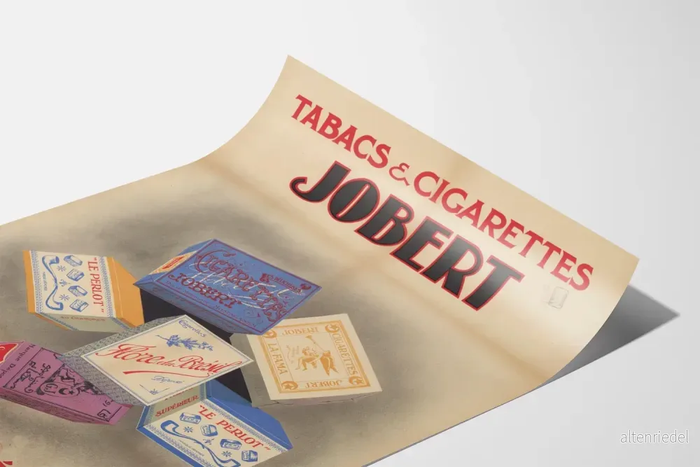 Vintageposter för reklam för tobaks- och cigarettmärket Jobert - Bild 3