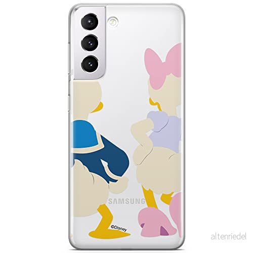 ERT GROUP mobiltelefonfodral för Samsung S21 originalt och officiellt licensierat Disney mönster Donald & Daisy 001 optimalt anpassad till formen på mobiltelefonen, gedeeltelijk transparant 5903932377279