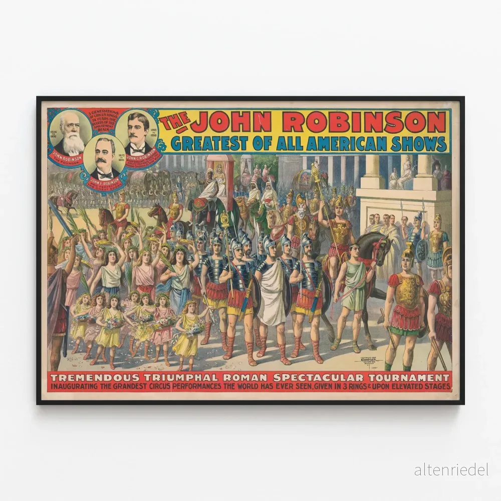 Vintageposter av John Robinson – De största av alla amerikanska shower Vintageposter av John Robinson – De största av alla amerikanska shower
