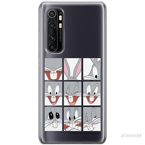 ERT GROUP mobiltelefonfodral för Xiaomi MI NOTE 10 Lite originalt och officiellt licensierat Looney Tunes mönster Bugs 015 optimalt anpassad till formen på mobiltelefonen, gedeeltelijk transparant 5905795077549