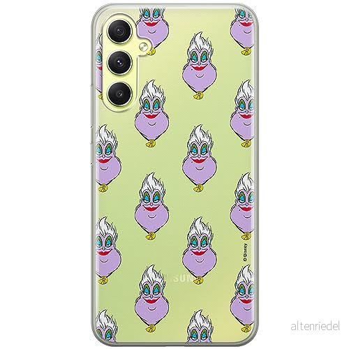 ERT GROUP mobiltelefonfodral för Samsung A34 5G originalt och officiellt licensierat Disney mönster Ursula 003 optimalt anpassad till formen på mobiltelefonen, gedeeltelijk transparant 5905511774677