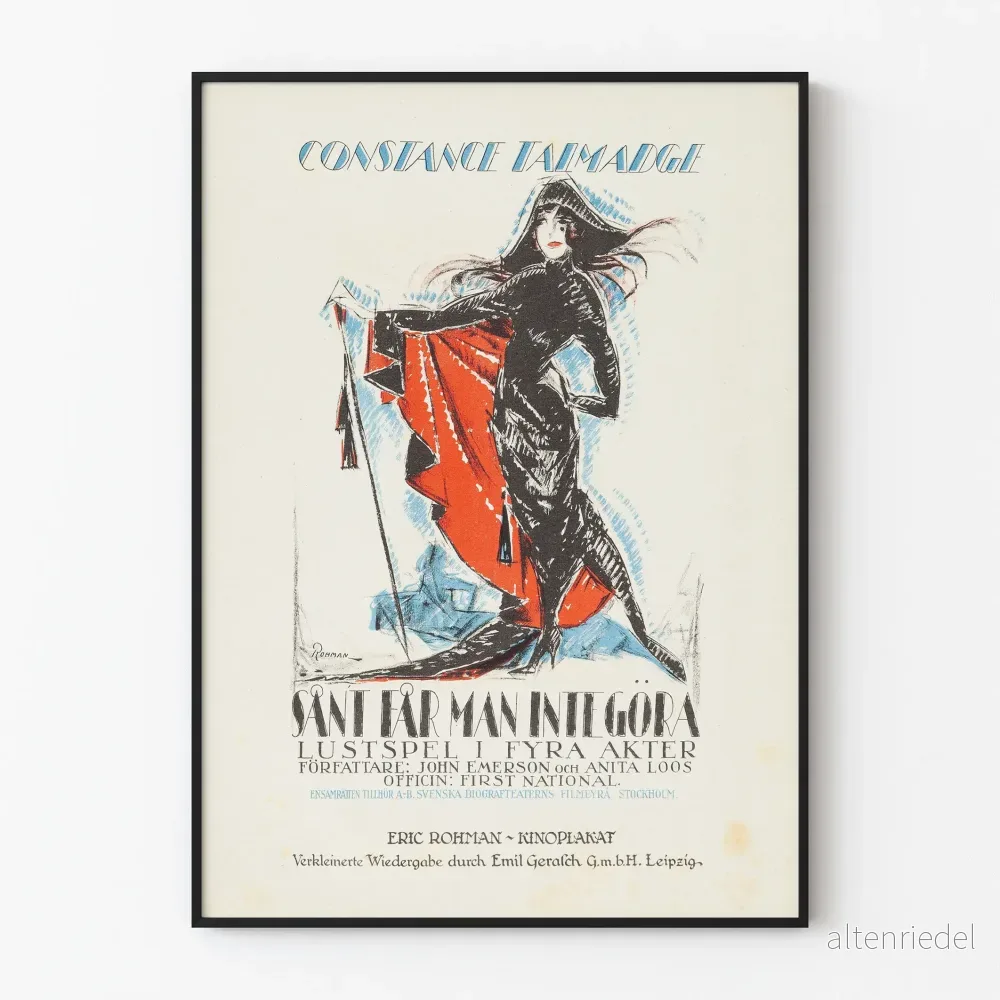 Vintageposter Constance Talmadge - Den perfekta kvinnan