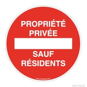 AUA SIGNALETIQUE Privat egendom utan invånare Ø 130 mm, vinylsjälvhäftande 3666180268905 AUA SIGNALETIQUE Privat egendom utan invånare Ø 130 mm, vinylsjälvhäftande 3666180268905