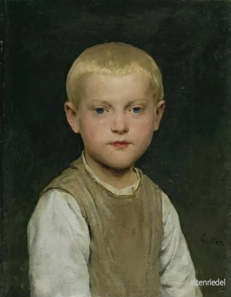 Målning Porträtt av en pojke - Albert Anker | Konsttryck - Bild 2